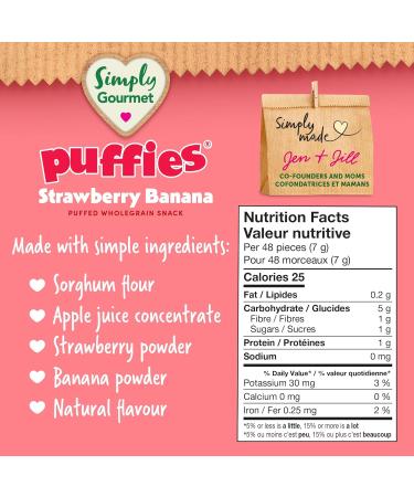 Simply Gourmet Puffies Strawberry Banana Baby Snack - Buy Online on GoSupps.com