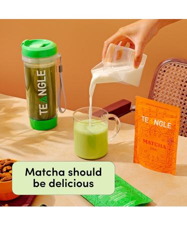 Teangle Signature Chai Matcha Powder Ceremonial Grade Matcha Green Tea Organic Shade Grown Leaves Set of 2 Bags (60g total) Graded for Texture and Taste Perfect for Matcha Lattes Two Bags - Buy Online on GoSupps.com