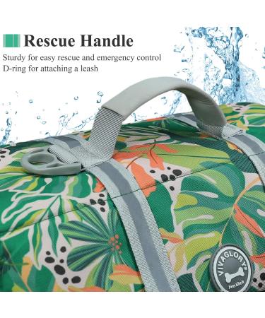 Vivaglory Ripstop Dog Rescue Vest for Small & Medium Dogs - Enhanced Buoyancy & Visibility - Green S (43-53cm Chest) - Buy Online on GoSupps.com