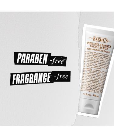 Kiehl's Pineapple Papaya Facial Scrub Exfoliating Face Cleanser for All Skin Types Removes Dead Skin for Softer & Smoother Skin with Luffa Cylindrica Fruit & Apricot Seed Powder - 3.4 fl oz - Buy Online on GoSupps.com