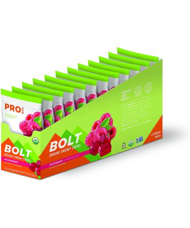 PROBAR Bolt Organic Energy Chews - Raspberry, Gluten-Free, Non-GMO, USDA Organic, 12-Pack - Buy Online on GoSupps.com