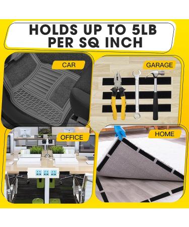 24 Sets Heavy Duty Hook and Loop Strips - Industrial Strength Mounting Tape for Wall Hanging, Fabric, Sofa, Couch, Rug - Black 1x4 Inch (24 Sets) - Buy Online on GoSupps.com