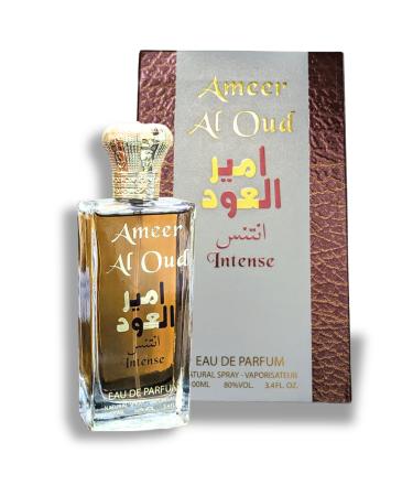 POUR HOMME AMEER AL OUD INTENSE EAU DE PARFUM 3.4 FL. Oz. Amber fragrance for Men.