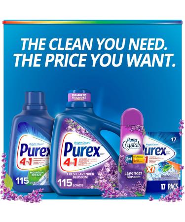Purex Liquid Laundry Detergent with Crystals Fragrance - Fresh Lavender Blossom 150 Fl Oz | 115 Loads | International Shipping - Buy Online on GoSupps.com