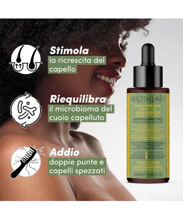  BELL'ITALIABIO Healthy and strong hair oil 100ml promotes regrowth and strengthens the hair bulb Natural formula 100% made in Italy leaves no residue aromatic fragrance ready to use - Buy Online on GoSupps.com