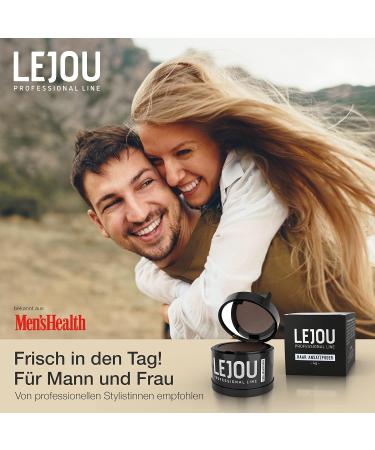 LEJOU Root Powder for Hair Thickening - Light Brown Hair Color & Hairline Compact - Washable 4g - Buy Online on GoSupps.com