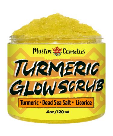 TURMERIC Dead Sea Salt Scrub - Face & Body / Natural exfoliating scrub / Organic Licorice root / Lemon essential oil / Natural glow / Non-clogging // Made in Canada - Muslim Cosmetics - Turmeric Glow (4oz (120ml))