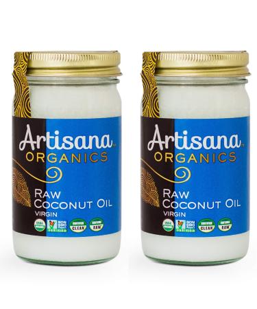 Artisana Organics Raw Virgin Coconut Oil (2 Pack (14 oz)) 14 Ounce (Pack of 2)