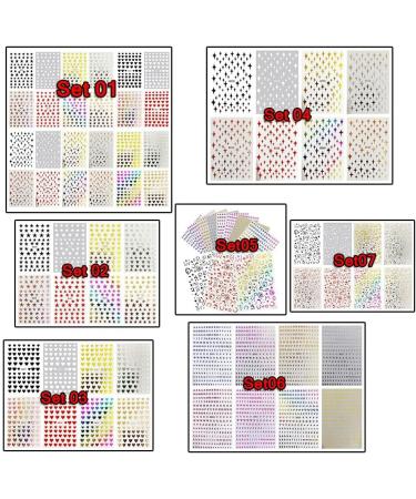 DIY Manicure Constellation Red Black White Letter Number Love Heart 3D Nail Stickers Self-Adhesive Decals(set 01) - Buy Online on GoSupps.com