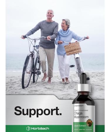 Horb ach Chaga Mushroom Liquid Extract | 2 Fl Oz | Vegetarian Tincture | Alcohol Free | Non-GMO Gluten Free - Buy Online on GoSupps.com