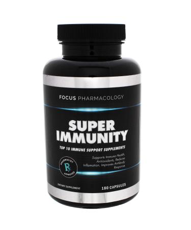 Immune Booting Blend of The top 10 Immune Support Supplements - 180 Ct Blend That Includes Elderberry Vitamin C Echinacea Zinc Garlic Tumeric and Probiotics 3 MO (180CT) Super Immunity