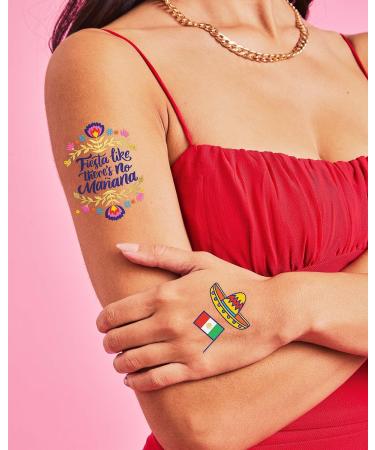 XO Fetti Fiesta Party Supplies Metallic Tattoos - 40 Styles | Cinco De Mayo & Bachelorette Decor - Buy Online on GoSupps.com