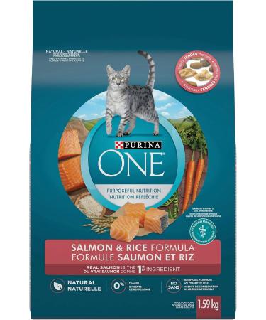 Purina ONE Natural Dry Cat Food: Salmon and Rice 1.59kg Bag + True Instinct Grain Free Ocean Whitefish 1.45kg Cat Food + Cat Food 1.45 kg - Buy Online on GoSupps.com