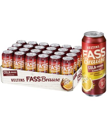VELTINS Fassbrause Cola-Orange Alcohol-Free DISPOSABLE (24 x 0.5 l can)