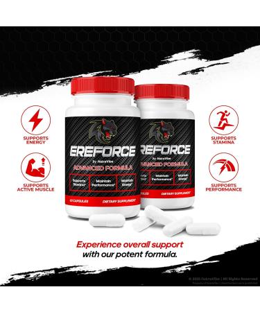 Ereforce Advanced Daily Formula with Premium Ingredients to Help Fuel Energy Support Daily Performance & Active Lifestyle | Just 2 Easy-to-Swallow Pills a Day (60 Capsules) 60 Count (Pack of 1) - Buy Online on GoSupps.com