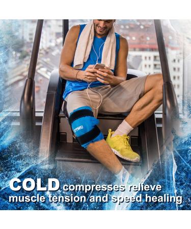 Knee Ice Pack Wrap for Pain Relief - Reusable Cold Compress for Swelling, Bruises, and Injuries - Buy Online on GoSupps.com