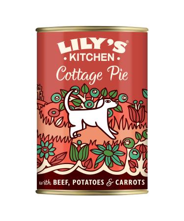 Lily's kitchen Natural wet food for adult dogs can - meat potato casserole - dog food grain -free recipe (6 x 400g doses) Cottage pie