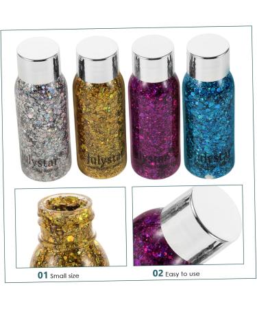 HAPINARY 4pcs Set Colorful Eye Shadow Body Glitter Spray Glitter Body Lotion Rainbow Face Glitter Liquid - Buy Online on GoSupps.com