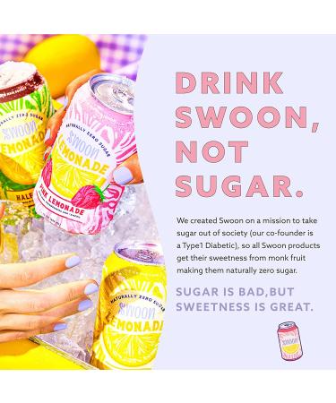 Swoon Pink Lemonade 12-Pack - Sugar Free, Low Carb, Paleo, Gluten-Free Keto Drink - Strawberry Lemonade with 100% Natural Lemon Juice Concentrate - 12 Fl oz - Buy Online on GoSupps.com