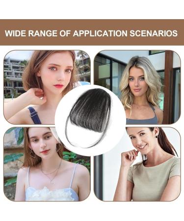 Meindin Clip in Bangs Real Hair | French Bangs Clip on Hair Bangs Extensions - Natural Color Clip on Neat Bangs Hair Extension Human Hair Bangs Extensions Stylish Hair Bangs Fringe Hairpieces Natural black - Buy Online on GoSupps.com