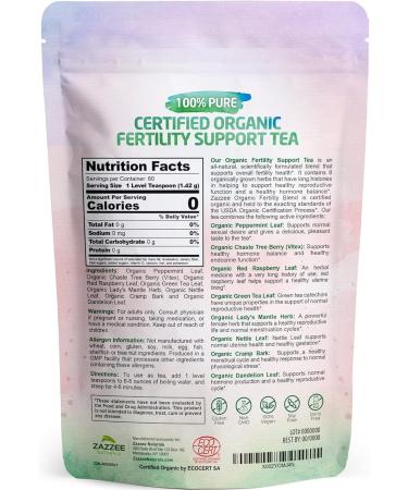 Zazzee Myo-Inositol Capsules & USDA Organic Fertility Tea - Support for Fertility and Reproductive Health - Buy Online on GoSupps.com