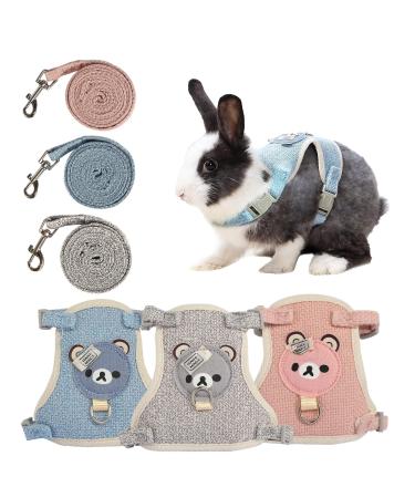3 pieces of rabbits leash 120cm adjustable cat dishes rabbits rabbit leash dwarf rabbits rabbits leash for dwarf rabbits cats dishes set with leash for cats cat harness (3-6kg) - Buy Online on GoSupps.com