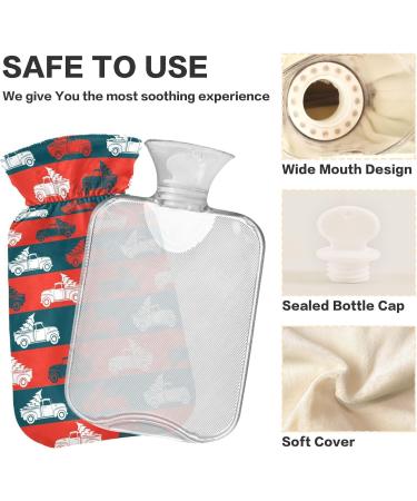 Red Christmas Tree Truck Hot Water Bottle | 1L Heat Therapy for Pain Relief - Neck & Shoulder Heating Cushion - Buy Online on GoSupps.com
