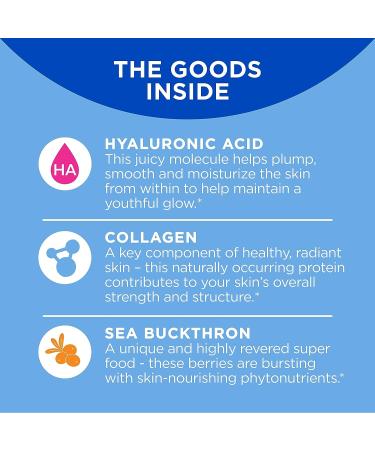OLLY Glowing Skin Collagen Gummy with Hyaluronic Acid & Sea Buckthorn - Berry Chewable Supplement (120 Gummies) - Buy Online on GoSupps.com