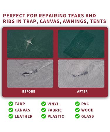 Fabric Repair Tape Kit for Awning, Boat Covers, Tent, Pop Up Camper & RV - 9.84FT x 3.15 Canvas Repair Tape - Buy Online on GoSupps.com
