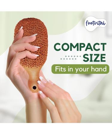 Natural Terra-Cotta Pumice Stone for Feet - Exfoliator Scrubber & Callus Remover | Smooth Rough Skin - Buy Online on GoSupps.com