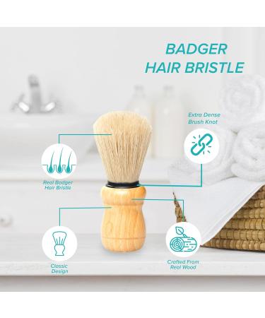Badger Friendly Hair Shaving Brush - Professional Salon Tool for Men's Wet Shaving - Buy Online on GoSupps.com