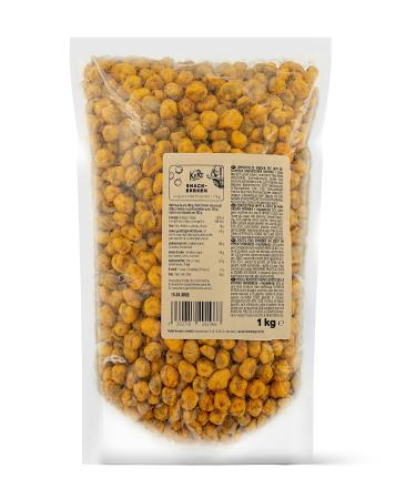 KoRo - Hungarian pepper pea snack 1kg - Crunchy peas with paprika spices - Smoky and spicy flavor - Vegan alternative to trad