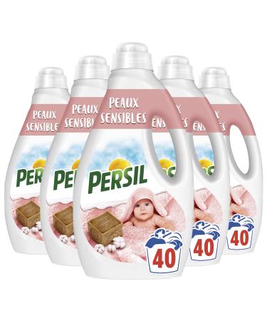 PERSIL - Hypoallergenic Liquid Detergent for Sensitive Skin - Cotton Flower Fragrance - Pack of 5 x 40 Washes