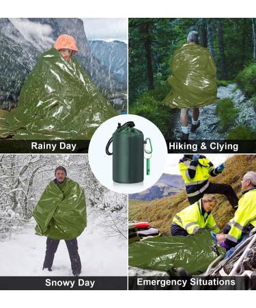 Waterproof Emergency Bivy Sack & Thermal Blanket for Outdoor Camping - Green - Buy Online on GoSupps.com