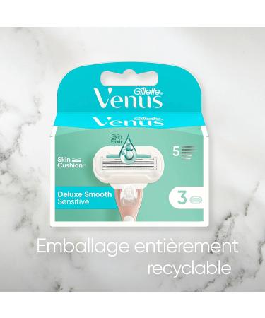 Gillette Venus Deluxe Smooth Sensitive Women's Razor Refills 5 Blades 9 Count - Buy Online on GoSupps.com
