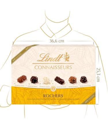 Lindt - CONNAISSEURS Rochers Box - Assortment of Milk Dark and White Chocolates - Ideal for Christmas 367g - Buy Online on GoSupps.com