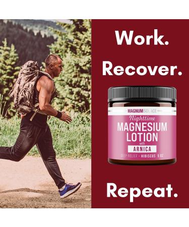 Magnum Solace Nighttime Magnesium Lotion with Arnica Soothing Relief & Relaxation Highly Concentrated Magnesium for Muscles & Joints Apply to Legs or Feet Before Bed Skin-Friendly - Buy Online on GoSupps.com