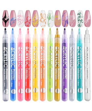 U-Shinein 12 Colors Nail Art Pens  3D Painted Drawing Nail Graffiti Pen  Liner Nail Point Quick Dry & Waterproof Nail Art DIY Painting Pen  Doting Flower Letter Abstract Lines Details Pen Nail Art Kit - Buy Online on GoSupps.com