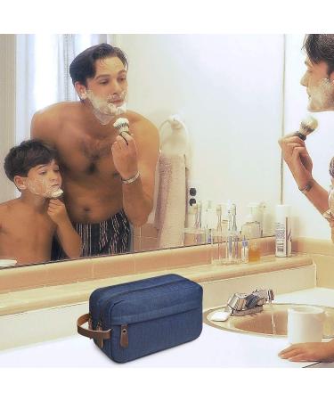 WANDF Small Nylon Toiletry Bag Dopp Kit Shaving Kit Lightweight for Men and Women - Blue - Buy Online on GoSupps.com