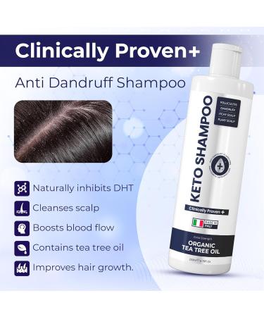 Buy Anti Dandruff Shampoo | Sulfate-Free & Medicated | Tea Tree Oil for Itchy Dry Scalp & Hair Growth | Folliculitis & Seborrheic Dermatitis Treatment - Buy Online on GoSupps.com