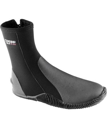 Cressi Isla 5mm Neoprene Boots for Snorkeling, Diving, Canyoning - Black/Black, Size 10 (US Man) & 11 (US Lady) - Buy Online on GoSupps.com