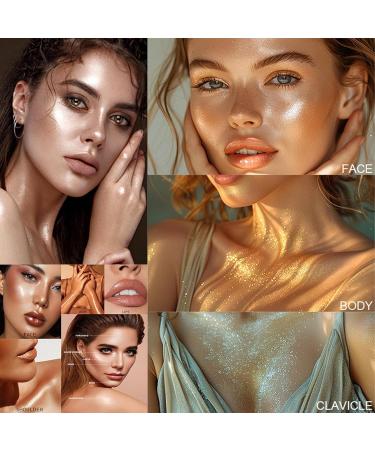 Liquid Face Highlighter Moisturizing Contour Highlighter Stick | Waterproof Glow Liquid Highlighter Long Lasting Highlighter Shimmer for Cheeks 03# 1 count (Pack of 1) - Buy Online on GoSupps.com