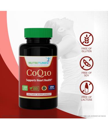 CoQ10 100mg Softgels High Absorption Antioxidant for Heart Health & Energy Non-GMO Gluten-Free 120 Count 4-Month Supply - Buy Online on GoSupps.com