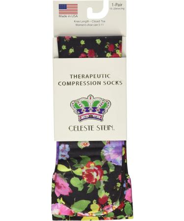 Celeste Stein Black Marisa Compression Socks 15-20 mmHg - Moderate Support - Buy Online on GoSupps.com