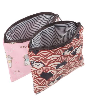 Minkissy 2 pieces Tampon Organizer Multifunctional Small Pocket Decorative Menstrual Binding Bag Women Binding Storage Pocket Women Binding Organizer Menstrual Bind