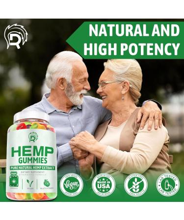 Hemp Gummies High Potency - for Pain Sleep Anxiety Extra Strength Hemp Oil Gummies - 100% Natural Organic Bear Candy H mp Supplement Gummy for Adults(2 Pack) Fruit - Buy Online on GoSupps.com