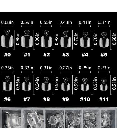 AddFavor 240pcs Clear Short Square Toe Nail Tips - Full Cover Soft Gel X Toenail Tips for Salon & Home Pedicure - Buy Online on GoSupps.com