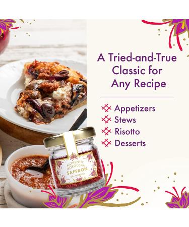 Casablanca Market Pure Organic Moroccan Saffron - Saffron Threads for Cooking from Pure Saffron Bulbs - Fresh Saffron Spice from Saffron Crocus Bulbs - Organic Saffron Straight from Morocco (2g) - Buy Online on GoSupps.com