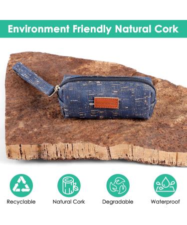 Natural Cork Bag Pill Organizer - Exquisite 7-Compartment Large Capacity Handbag (Blue) for Daily Use | Shop Internationally - Buy Online on GoSupps.com