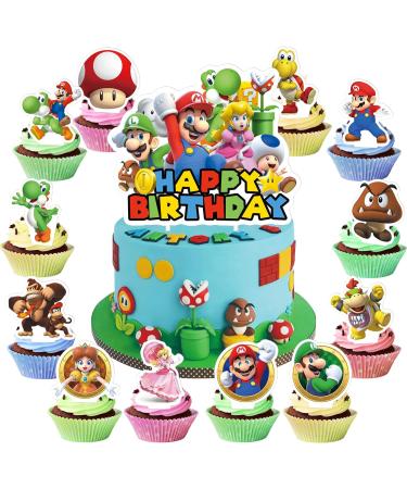 Cartoon Super Cake Decoration 25 Pcs Girl and Boy Birthday Party Cupcake Decorates for Anime Theme Brothers (CK-01) - Buy Online on GoSupps.com
